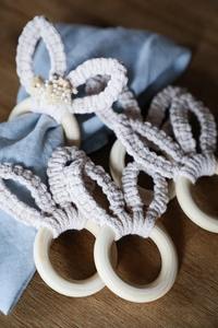 Meilleure vente de qualité supérieure 100% coton macramé ronds de serviette maison Table à manger décoration pour les fêtes prix de gros - Product Image 4