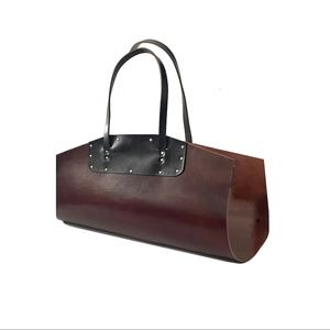 Firewood <b>Log</b> Carrier Bag Leather Tote <b>Holder</b> With <b>Fireplace</b> for Camping LLR-0028B - Product Image 4