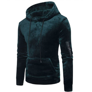 เสื้อฮู้ดกำมะหยี่100% สำหรับฤดูหนาวเสื้อฮู้ดแบบสวมหัวผ้าคอตตอนผ้ากำมะหยี่ธรรมดาน้ำหนักเบาออกแบบโลโก้ได้ตามต้องการ - Product Image 5