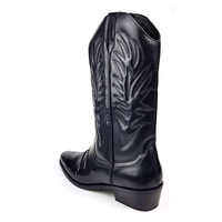 Bottes de cowboy à la mode pour hommes faites à la main Style peau d'alligator pur cuir chaussures de cowboy à enfiler porter et pour hommes