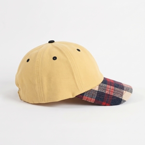 Gorra de Béisbol de 6 Paneles con Visera a Cuadros, Ajustable, Unisex, de Franela de Algodón, Deportiva, Casual, al por Mayor, con Logotipo Personalizado, de Alta Calidad, OEM, ODM - Product Image 4