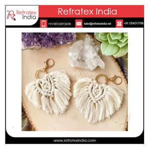 Porte-clés en coton fait à la main, macramé, accessoire de qualité supérieure - Product Image 3