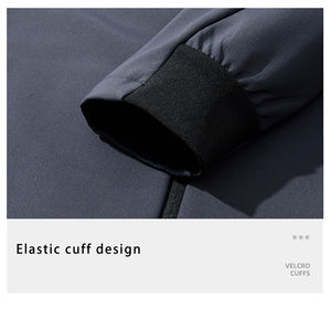 Veste de randonnée extérieure imperméable à l'eau pour capuche coupe-vent de printemps avec fermeture à glissière et décoration de broderie - Product Image 6