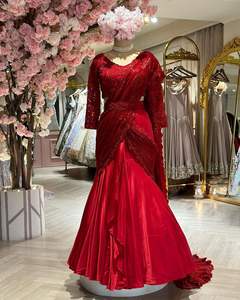 推出新款现代重装系列婚礼派对和节日季 <span class=keywords><strong>LEHENA</strong></span> CHOLI 连衣裙（配围巾） - Product Image 4