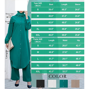 Une option polyvalente et légère Abaya douce en crêpe pour femme avec une silhouette de manteau moderne et des boutons-pression sur le devant pour les soirées de printemps - Product Image 6