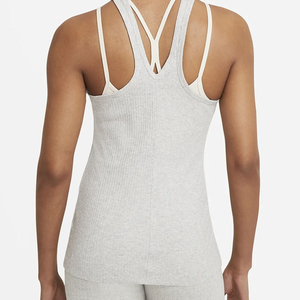 เสื้อกล้ามผู้หญิงแบบไร้รอยต่อเสื้อครอปแขนกุดผ้าถักแบบลำลอง - Product Image 6