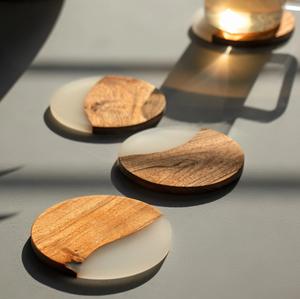 Best Quality Resin Coaster Tabletop <b>Wood</b> <b>Placemats</b> Coaster for Tea Coffea Mug Glass Coaster Modern luxury home table Decor - Product Image 6