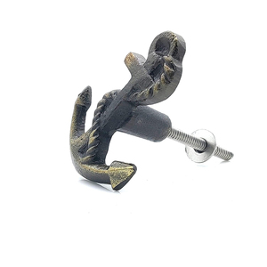 Vintage Cast Iron Anchor Drawer Knob Pull | Nautical Cabinet <b>Door</b> Handle Hardware | <b>Rustic</b> Marine Style Furniture Decor Accessor - Product Image 4