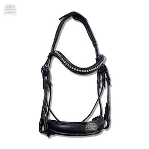 Vente en gros Bride de cheval anglaise en cuir avec rênes bande marron avec accessoires de cheval de diamant - Product Image 1