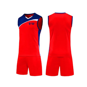 100% Polyester OEM Service <b>Volleyball</b> Uniform with Customized Colors & Logo Anti-Bacterial 180g Fabric High Quality Low Price - Product Image 1