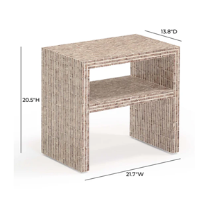 Table d'appoint carrée décorative en nacre Superbe table d'appoint en incrustation de vadrouille Meubles de luxe élégants en gros du Vietnam - Product Image 2