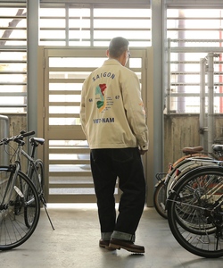 Giacca Moto Sukajan Vintage Vietnam Souvenir Bomber Dragon <span class=keywords><strong>Top</strong></span> Gun in Tela Spalmata Ricamata Personalizzata - Product Image 5
