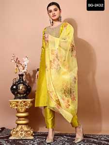 Lehenga choli georgette dupatta ออกแบบลำดับงานปักลายสำหรับชาวอินเดีย - Product Image 4