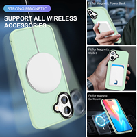 Nouvelle coque de téléphone portable translucide mate avec anneau magnétique en TPU+acrylique, design luxueux et coloré, prix d'usine en gros personnalisé