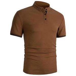 เสื้อโปโลแขนสั้นสำหรับผู้ชาย, เสื้อยืดผ้าฝ้าย230 GSM คอตั้งเสื้อโปโลขนาดพิเศษ - Product Image 2