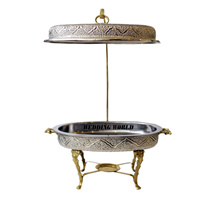 Chauffe-plats décoratifs en acier chauffe-plats faits à la main de qualité supérieure Meilleure vente de gros Nouveau chauffe-plats en métal de créateur