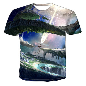 Camisetas de manga corta de alta calidad para hombre, patrón sólido, impresión por sublimación 3D, tela de punto de moda - Product Image 6