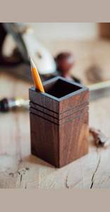 Boîte de rangement de bureau en bois pour crayons et fournitures de papeterie - Product Image 4