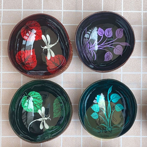 ชามสลัดกะลามะพร้าวออกแบบตามสั่งเครื่องเขินธรรมชาติงานหัตถกรรมทำจากเวียดนาม - Product Image 5