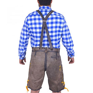 Short Lederhosen pour homme Tenue traditionnelle brodée en faux daim pour les festivals de bière Oktoberfest et les fêtes du patrimoine culturel - Product Image 3