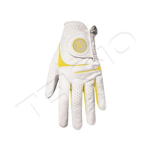 Guantes de golf blancos antideslizantes de cuero Cabretta al por mayor guantes de golf de material suave con logotipo personalizado guantes de golf de ajuste completo para mujeres y hombres - Product Image 6