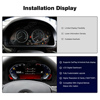 Tableau de bord numérique LCD 12,3 pouces pour BMW Série 5/6/7 et modèles X3/X5/X6 (F10/F07 GT/F25/F15/F16) - Branchement facile, portable
