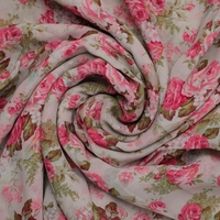 Tissu imprimé en georgette de qualité supérieure, imprimé numériquement, pour robes, fabricant de textiles sur mesure, OEM, ODM, fournisseur de marques privées