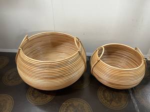 Más Vendido 2023 Combo de 2 Piezas de Cestas de Ratán para Almacenamiento y Organización del Hogar, Ideal para su Cocina - Product Image 3