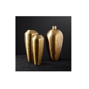 Luxury look metal flower <b>vase</b> with <b>vintage</b> touch and designer inspiration perfect for modern classic interiors - Product Image 4