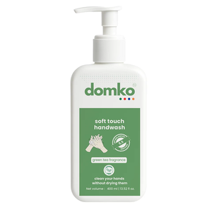 Gel Lavant pour les Mains Domko de Haute Qualité, Doux au Toucher, 400 ml, Infusé à l'Arôme de Thé Vert, Respectueux de la Peau, pH 5,5, Lavage Sans Parabène pour la Maison - Product Image 1