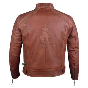 Veste de moto respirante de haute qualité en gros 2025, veste de course en cuir véritable pour hommes, personnalisée, élégante, toutes saisons - Product Image 3