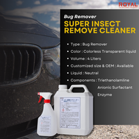 Agent Liquide Royal Super 4L pour l'Élimination des Déjections d'Insectes et d'Oiseaux, Nettoyant Efficace pour la Carrosserie des Voitures, Fabriqué au Japon
