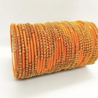 Tailles personnalisées, haute qualité, fabrication artisanale, churiyan indiens fantaisie, pierres en verre, bijoux tendance, ensembles de bracelets pour femmes