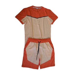 Men's Summer Sportswear Breathable 2-Piece Set <b>Short</b> Sleeve Beach Tops & <b>Shorts</b> Outerwear <b>Suits</b> - Product Image 6