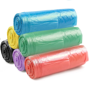 Vietnam Supplier Packaging Eco-Friendly Disposable Kitchen Garbage Plastic <b>Bags</b> on Roll HDPE <b>Colourful</b> Roll for Supermarket - Product Image 1