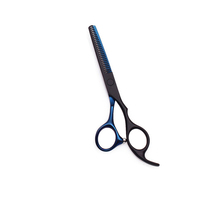 Ensemble de ciseaux à effiler professionnels sur mesure en acier inoxydable à lame de rasoir pour coiffeur