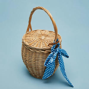 Cesta de picnic de ratán ecológica con forro para almacenamiento de alimentos OEM aceptable logotipo personalizado de Vietnam al por mayor - Product Image 3