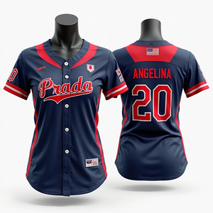 Ropa deportiva de poliéster transpirable de alta calidad Obtenga uniformes de béisbol y softbol impresos digitales personalizados Jerseys de malla suave - Product Image 4