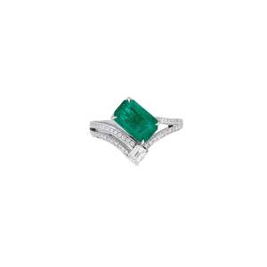 Anillo de Compromiso de Eternidad de Plata de Ley con Moissanita Esmeralda, Joyería Fina, Símbolo de Amor, Compromiso, Elegancia Atemporal y Lujo - Product Image 3
