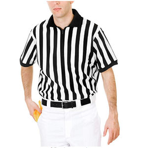 Barato personalizado deportes negro blanco raya árbitro camisa fútbol Jersey camisa uniforme fútbol desgaste negro blanco árbitro uniformes - Product Image 6