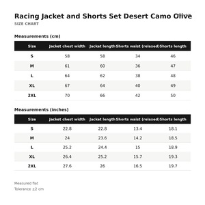 <b>Men's</b> <b>Shorts</b> Set Two Piece Rib Collar Cropped Polyester Racing Jacket and <b>Shorts</b> Sublimation Desert <b>Camo</b> Olive Custom Logo - Product Image 6