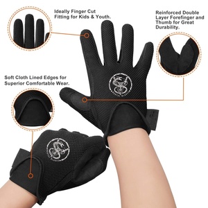 Guantes de cuero para montar a caballo para mujer, antideslizantes, para montar a caballo, Cabra, Nappa, transpirables - Product Image 3