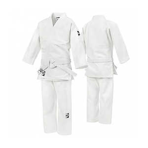Tenue de judo junior Green Hill, ensemble de vêtements de sport blancs sur mesure pour garçons, en polyester, pour le karaté, le BJJ, la lutte, imprimé Pakistan - Product Image 1