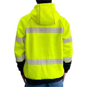 Logo personnalisé disponible plusieurs couleurs 100% coton imperméable respirant réfléchissant unisexe sweat à capuche de sécurité maille vêtements de travail - Product Image 6