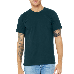 Bella toile hommes col rond coupe ajustée t-shirts manches courtes décontracté coton solide t-shirts respirant - Product Image 1