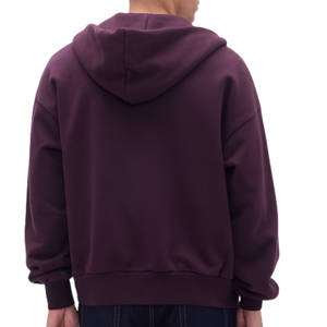 Sudadera con capucha personalizada Reklo Industries para hombre, de invierno, gruesa, de forro polar, con cremallera completa, holgada, de algodón tejido. - Product Image 4