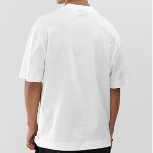 Venta al por mayor personalizada de algodón para hombre gimnasio camiseta de gran tamaño liso de manga corta Camisa de fitness con impresión digital 3D patrón de logotipo sólido - Product Image 3