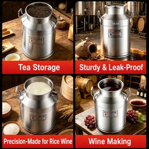 Réservoir de stockage scellé personnalisable en acier inoxydable SUS 304 de qualité alimentaire avec soupape de décharge de pression pour la fermentation du vin et de l'huile Automne 2024 - Product Image 3