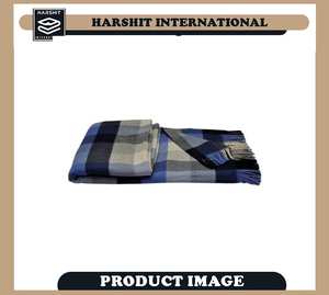 Vente en gros de couvertures à carreaux tartan de qualité supérieure Jetés de mousseline respirante douce et confortable au design classique à vendre - Product Image 6