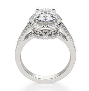 Anillo de Bodas de compromiso de moissanita Halo de corte ovalado para fiestas y aniversarios Exportación directa de la India - Product Image 3